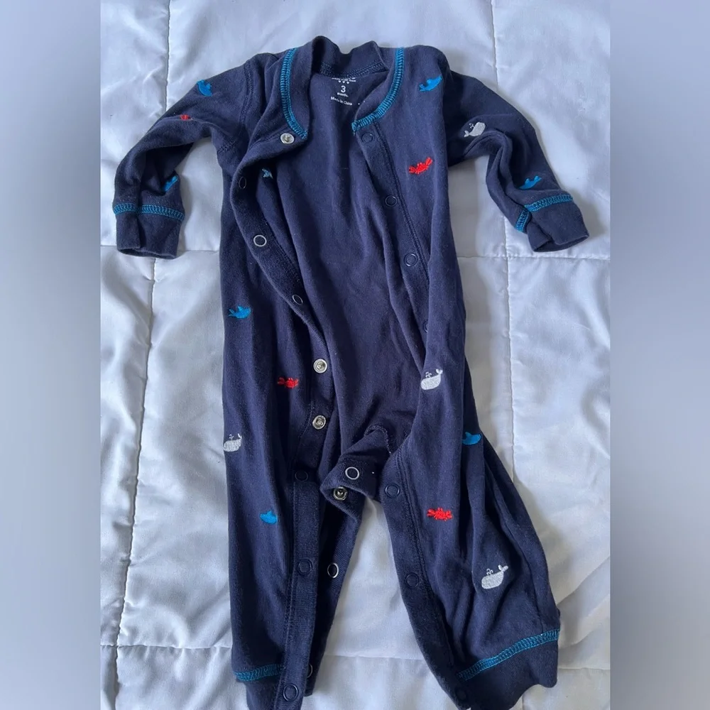 Carters Boys One Piece Cotton long sleeve pajamas